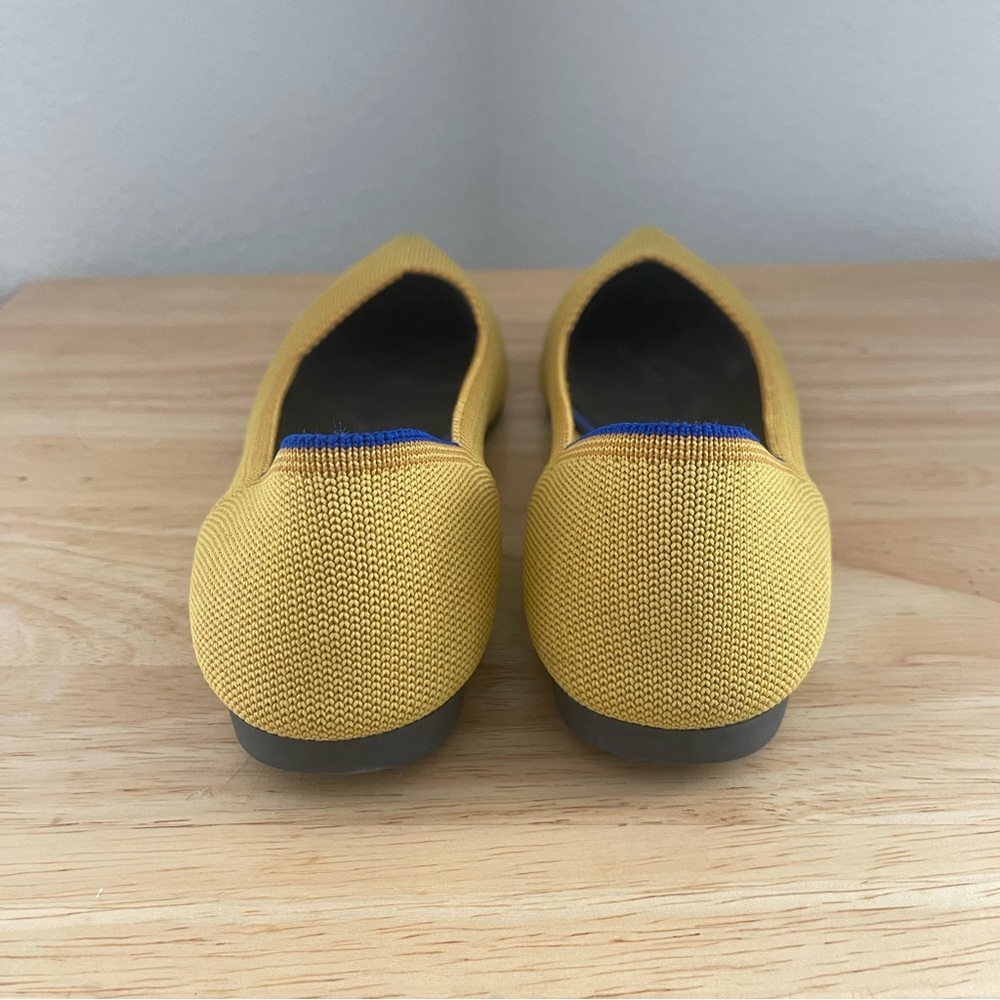 Rothys Yellow Slip On Pointed Toe Flats Shoes - image 4